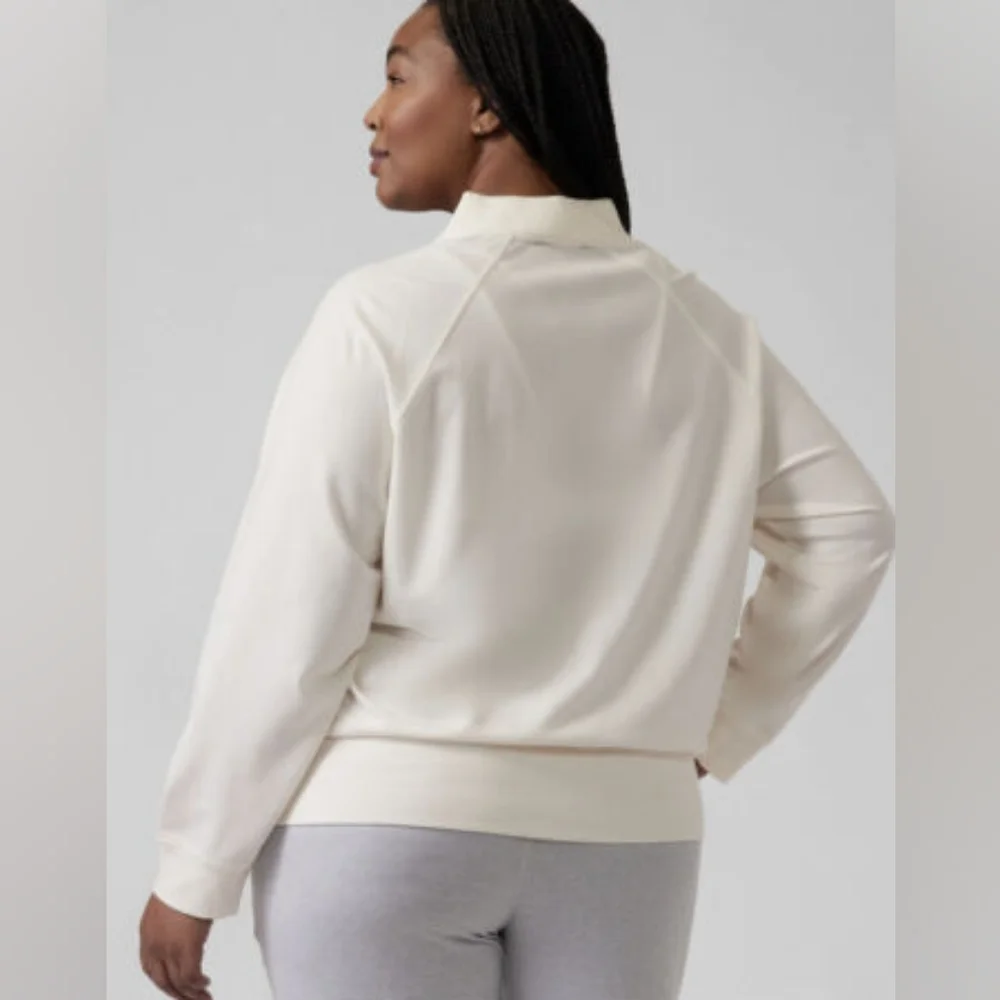 Athleta eastbound sweatshirt pullover‎ in magnolia white plus size 2x soft luxe